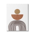 thumbnail image 1 of Stupell Indtries Boho Shapes Stacked Abstract Round Curves Brown White,16 x 20,Design by JJ Design Hoe LLC, 1 of 6