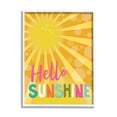 thumbnail image 1 of Stupell Indtries Bold Hello Sunshine Typography Radiant Yellow Sun,11 x 14,Design by Lisa Perry Whitebutton, 1 of 7