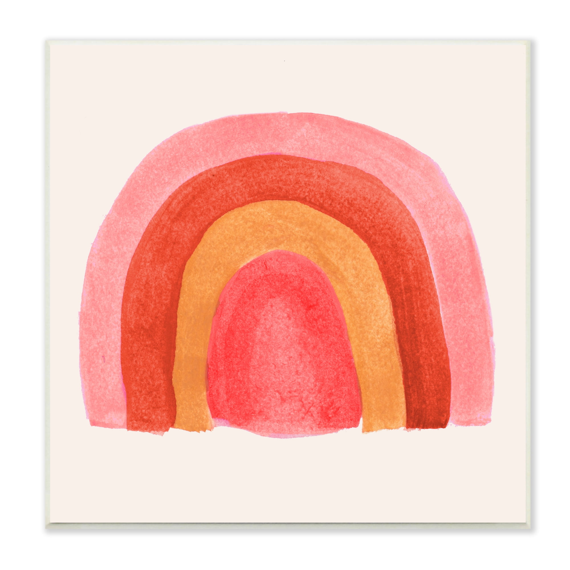 Stupell Indtries Bold Red Pink Rainbow Four Layered Arches,12 x 12,Design by Emily Navas
