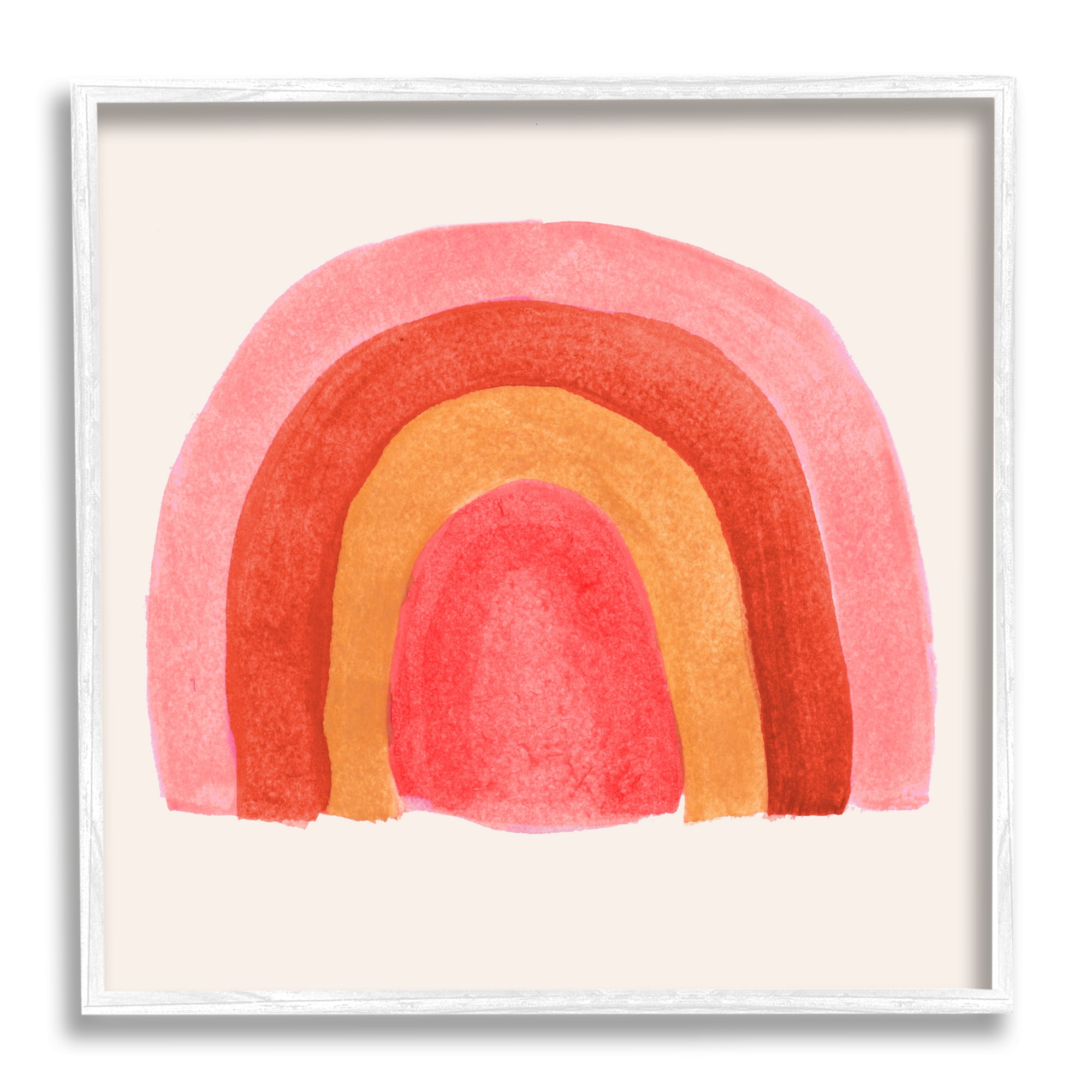Stupell Indtries Bold Red Pink Rainbow Four Layered Arches,12 x 12,Design by Emily Navas