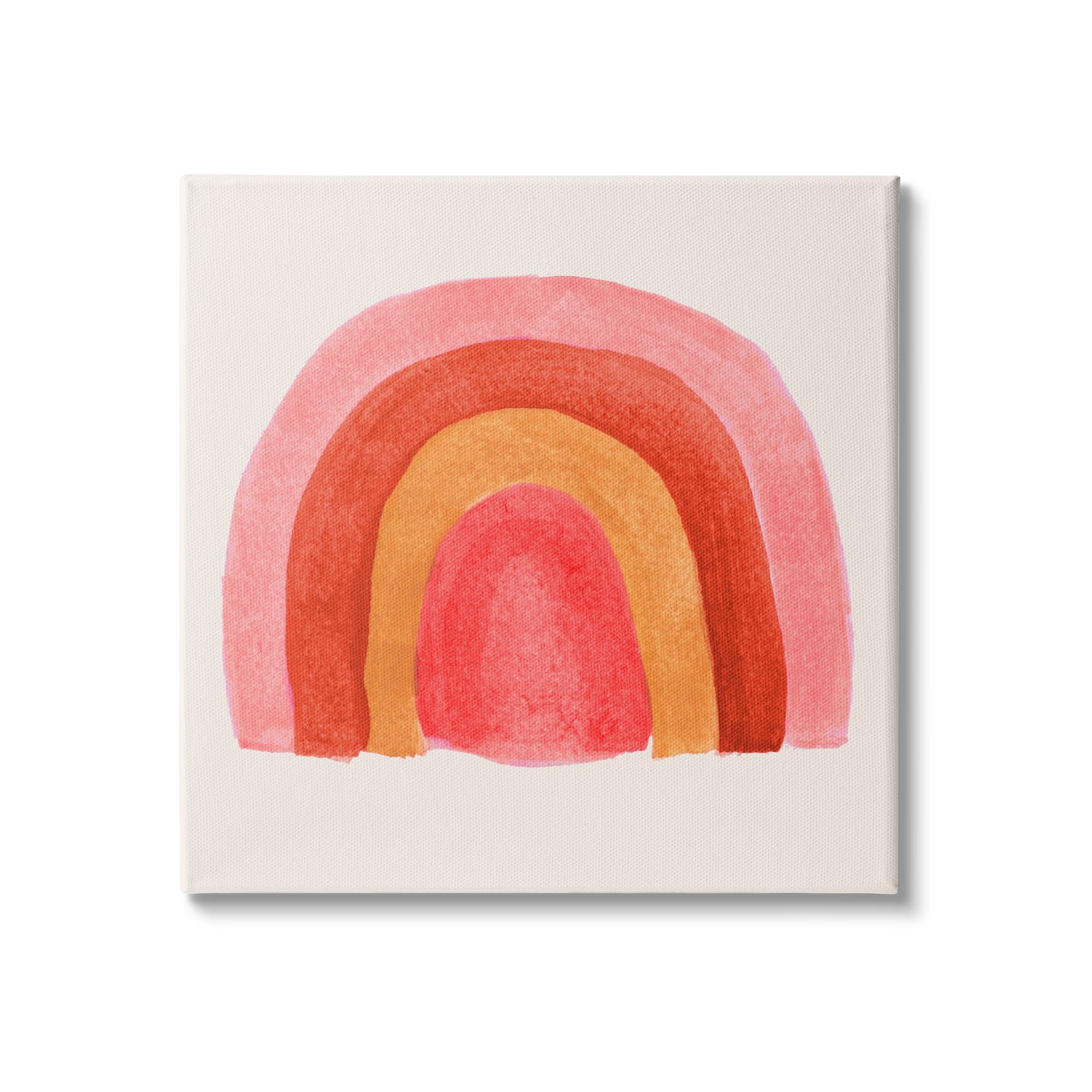 Stupell Indtries Bold Red Pink Rainbow Four Layered Arches,30 x 30,Design by Emily Navas