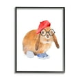 thumbnail image 1 of Stupell Indtries Chic Bunny Rabbit Red Beret Hat Round Glasses,16 x 20,Design by Lanie Loreth, 1 of 7
