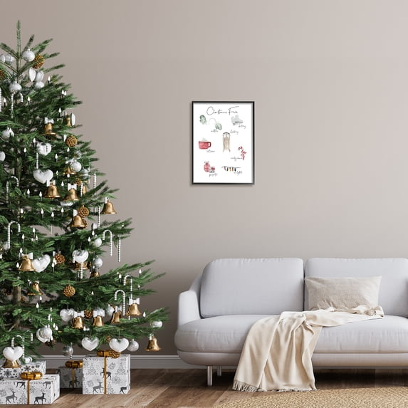 Stupell Indtries Christmas Fun Illtrated Item List Festive Holiday Traditions,16 x 20,Design by Lucille Price