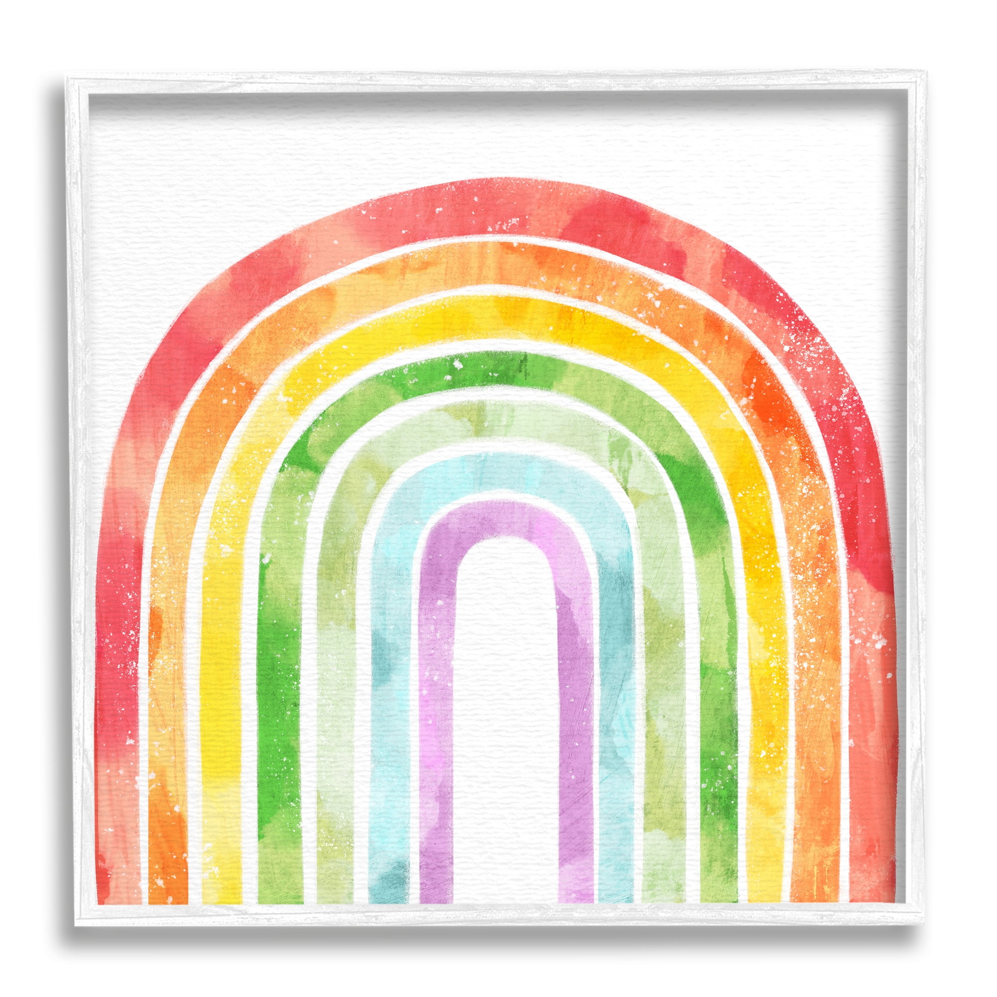 Stupell Indtries Classic Rainbow Sky Distressed Arch Patterns,17 x 17,Design by Ziwei Li