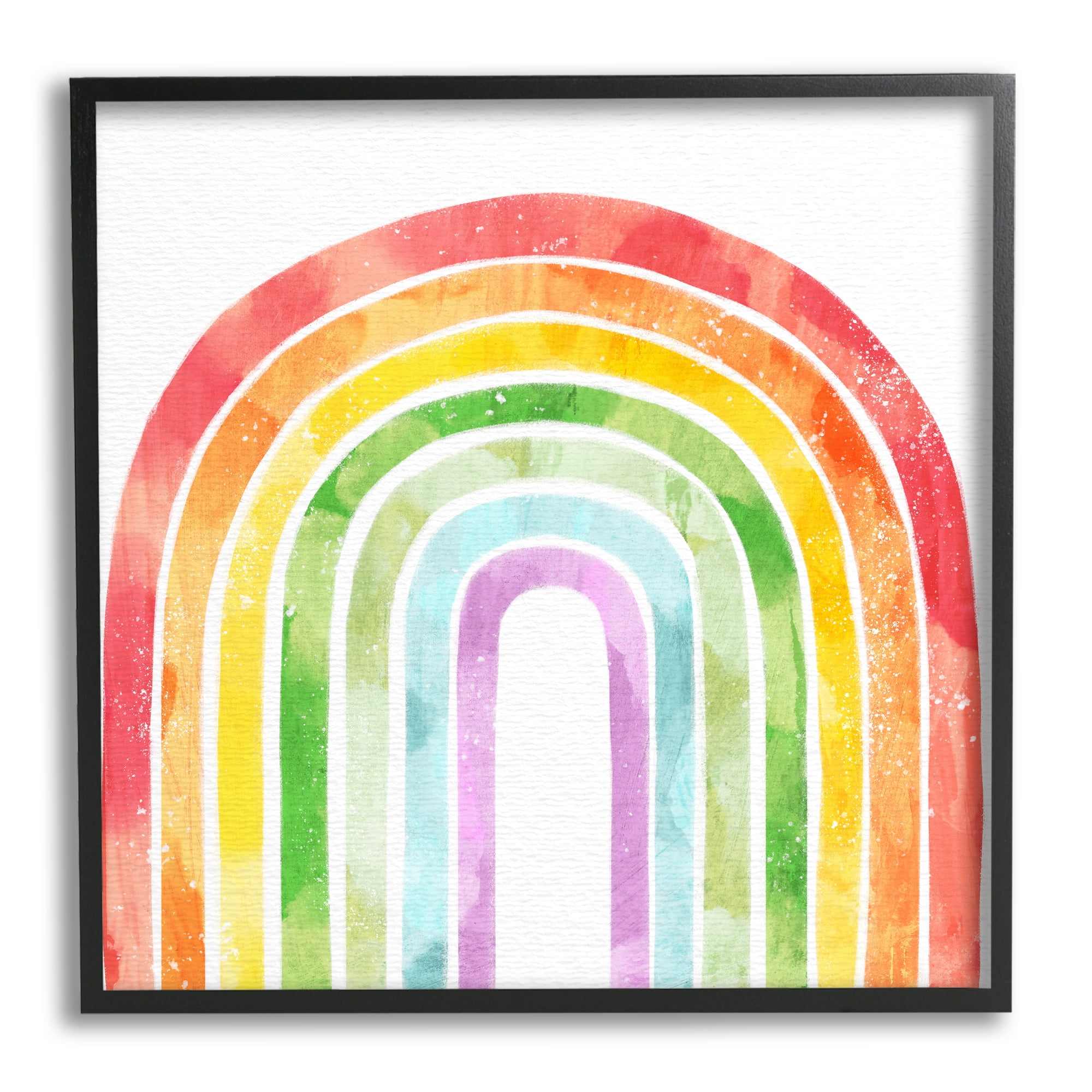 Stupell Indtries Classic Rainbow Sky Distressed Arch Patterns,17 x 30,Design by Ziwei Li