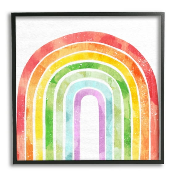 Stupell Indtries Classic Rainbow Sky Distressed Arch Patterns,24 x 24,Design by Ziwei Li