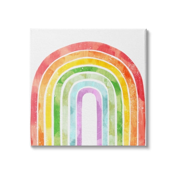 Stupell Indtries Classic Rainbow Sky Distressed Arch Patterns,24 x 24,Design by Ziwei Li