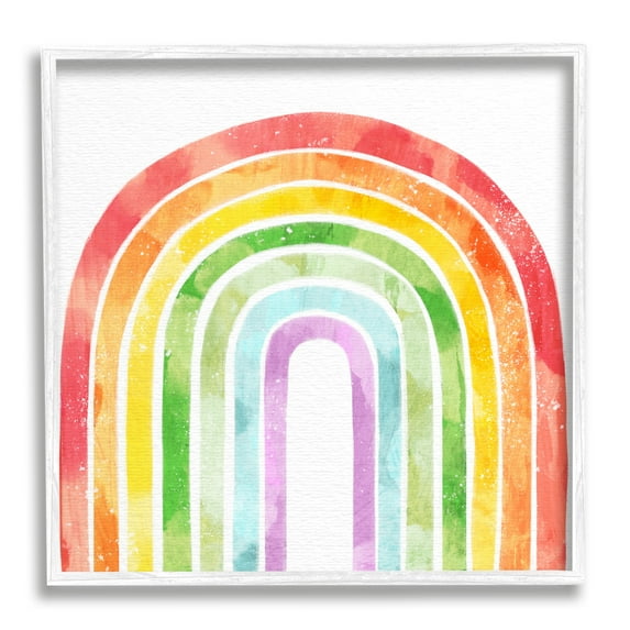 Stupell Indtries Classic Rainbow Sky Distressed Arch Patterns,24 x 24,Design by Ziwei Li