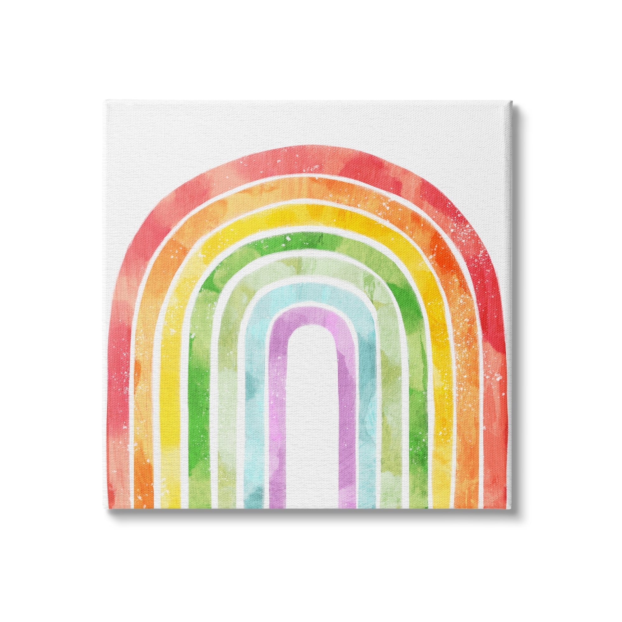 Stupell Indtries Classic Rainbow Sky Distressed Arch Patterns,36 x 36,Design by Ziwei Li