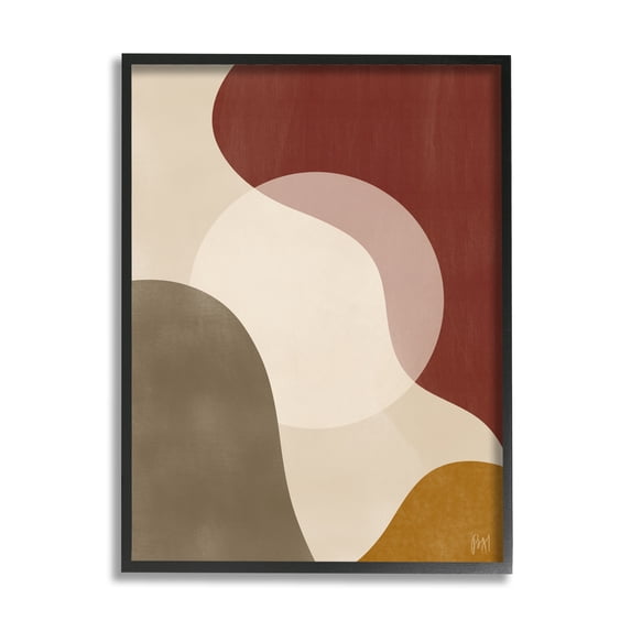 Stupell Indtries Colliding Worlds Abstraction Desert Sun Tones Brown Red,11 x 14,Design by Birch&Ink