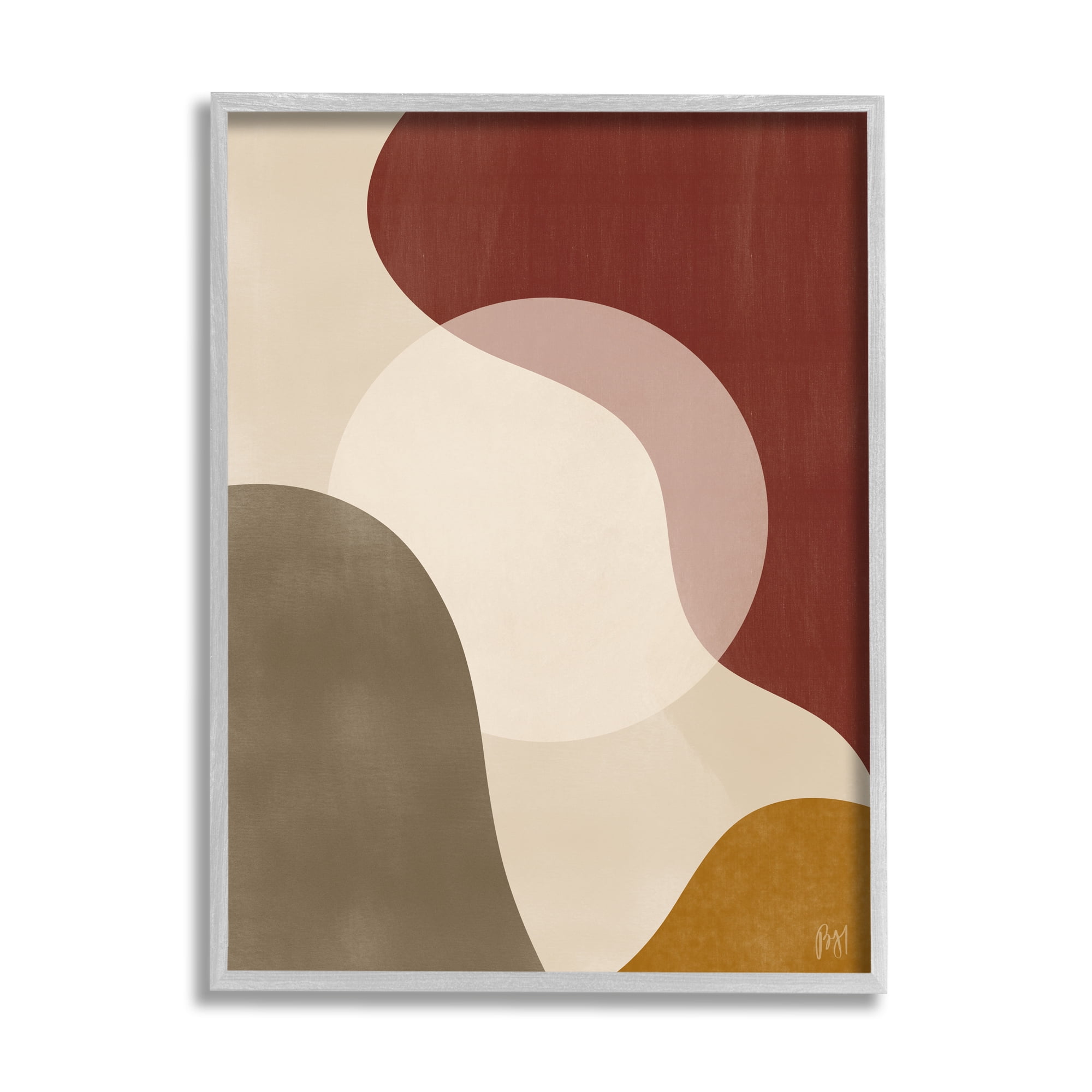 Stupell Indtries Colliding Worlds Abstraction Desert Sun Tones Brown Red,16 x 20,Design by Birch&Ink