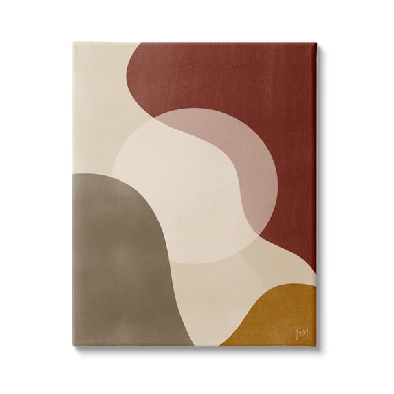 Stupell Indtries Colliding Worlds Abstraction Desert Sun Tones Brown Red,16 x 20,Design by Birch&Ink