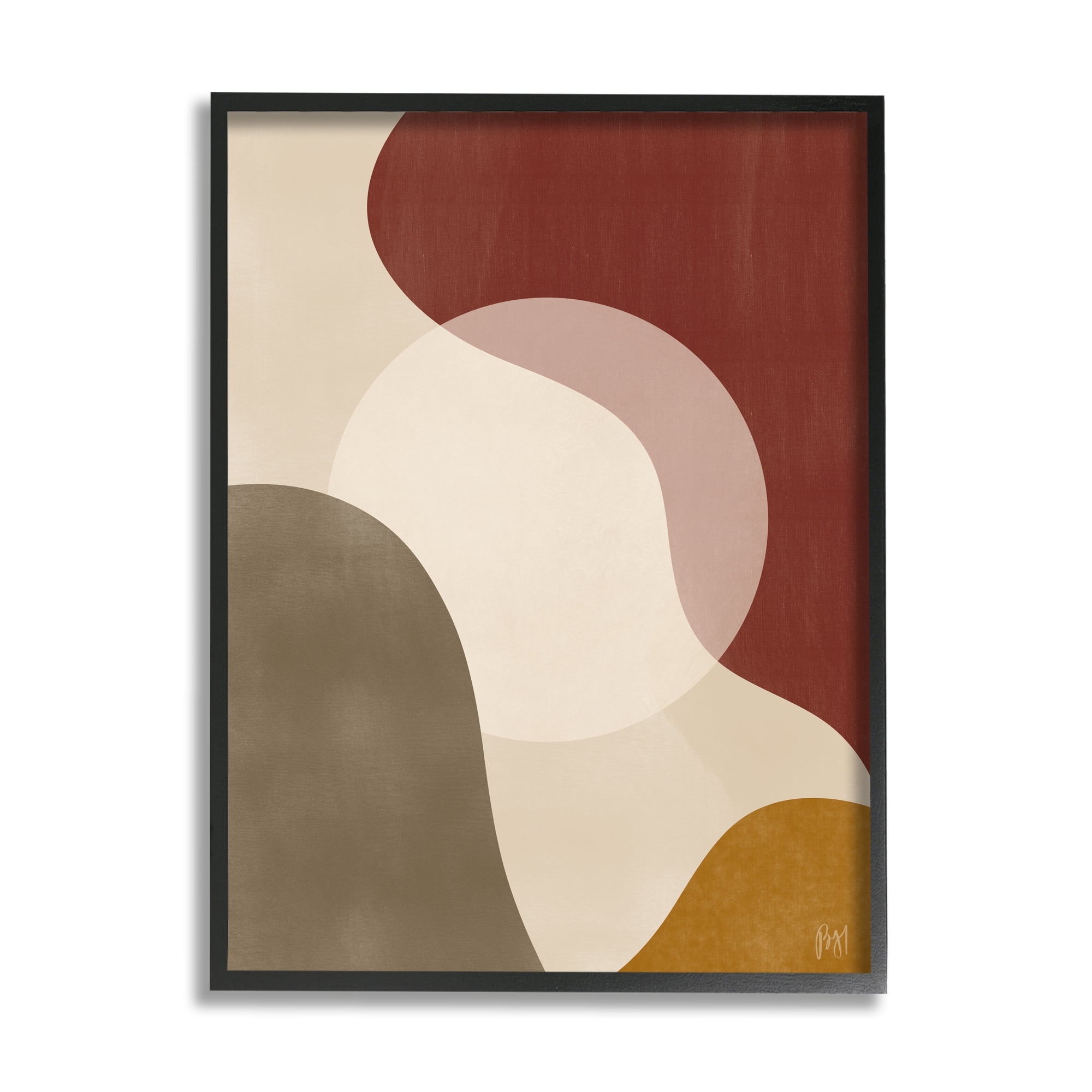 Stupell Indtries Colliding Worlds Abstraction Desert Sun Tones Brown Red,16 x 20,Design by Birch&Ink
