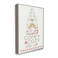 thumbnail image 1 of Stupell Industries Comfy and Cozy Phrase Red Plaid Christmas Gnome Fairy Tales & Fantasy Painting Gallery Wrapped Canvas Art Print Wall Art, 36 x 48, 1 of 6