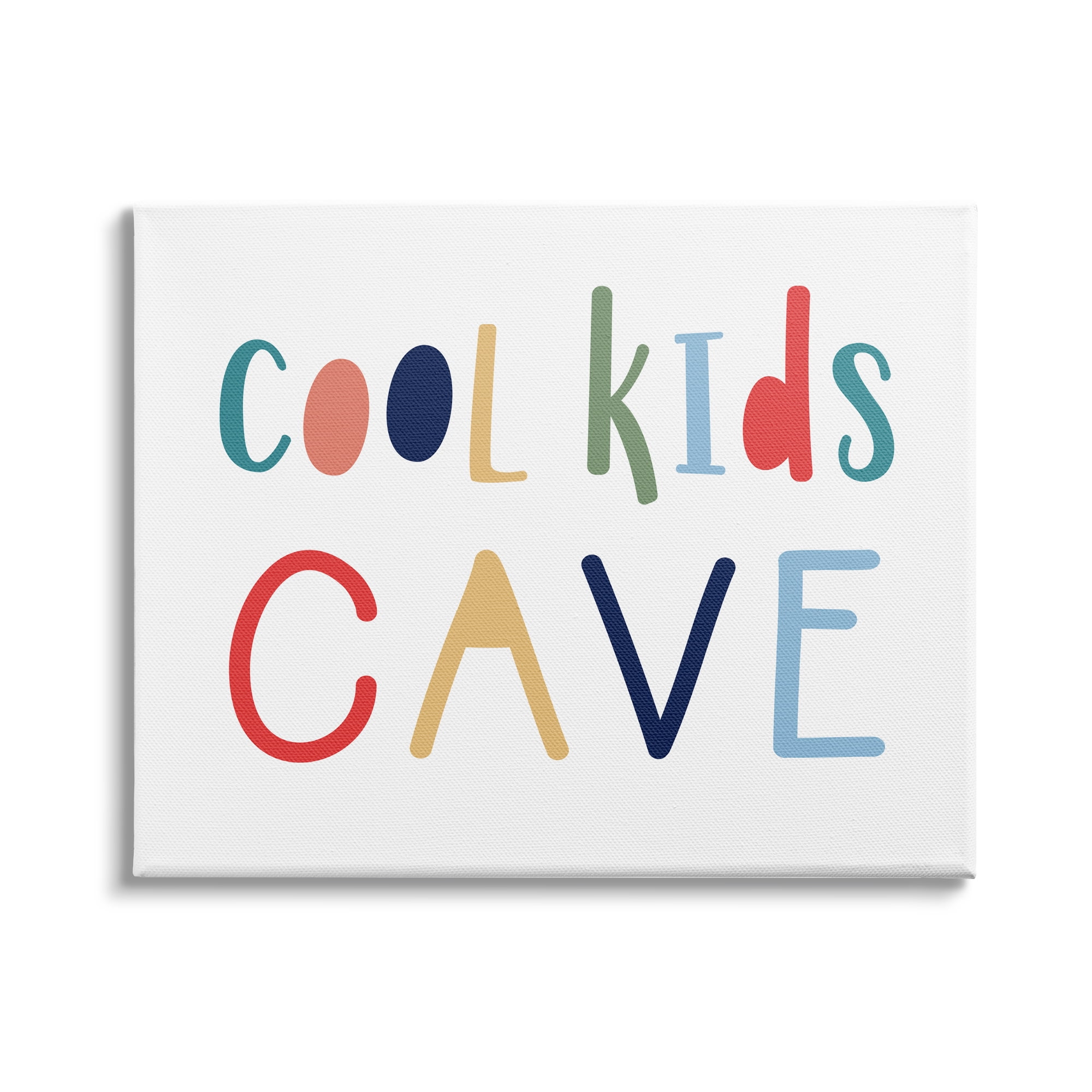 Stupell Indtries Cool Kids Cave Sign Playful Children's Typography,48 x 36,Design by Natalie Carpentieri