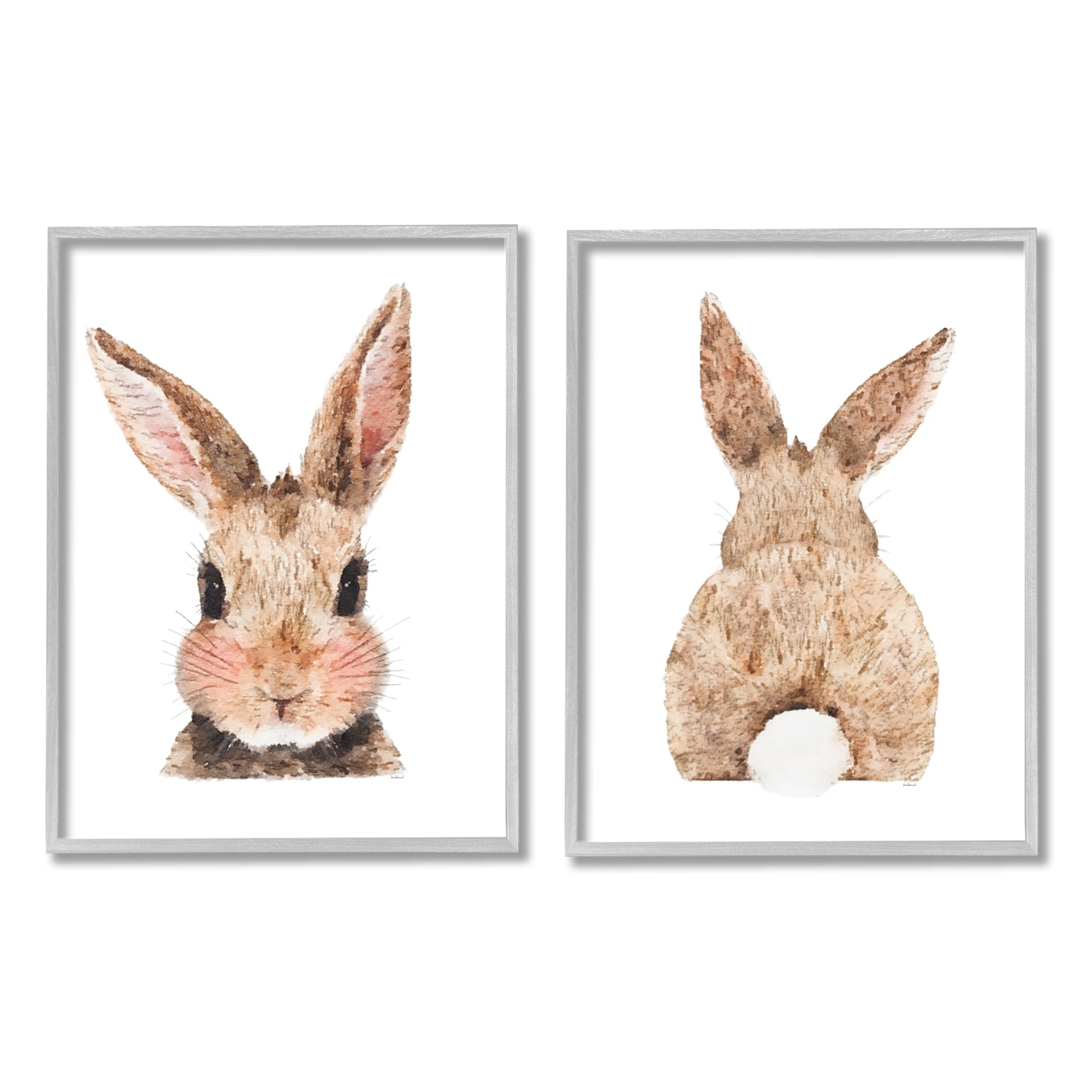 Stupell Indtries Cute Bunny with Cotton Tail Back Blhing Rabbit,16 x 20,Design by Amanda Greenwood