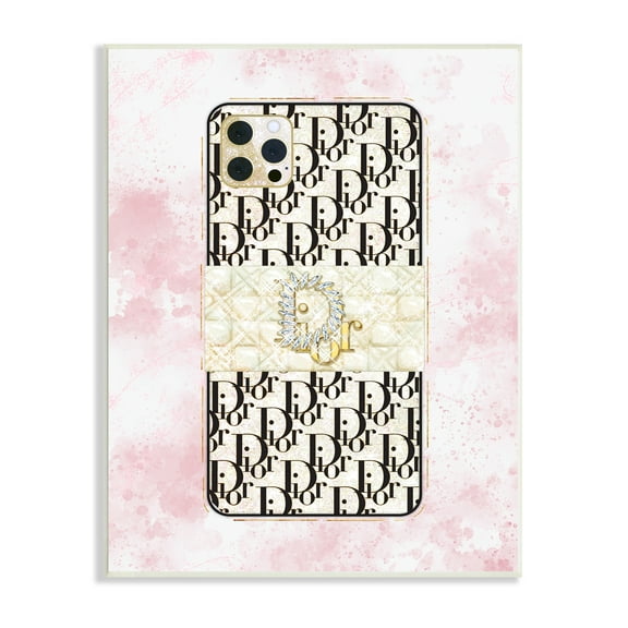 Stupell Indtries Deluxe Glam Cellphone Still Life Pink Splatter Pattern,10 x 15,Design by Ziwei Li