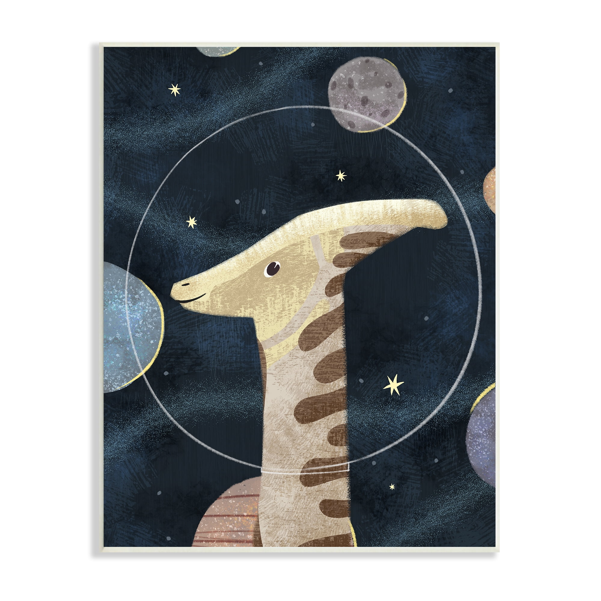 Stupell Indtries Dinosaur Astronaut Helmet Outer Space Imagination Ancient Reptile,13 x 19,Design by Ziwei Li