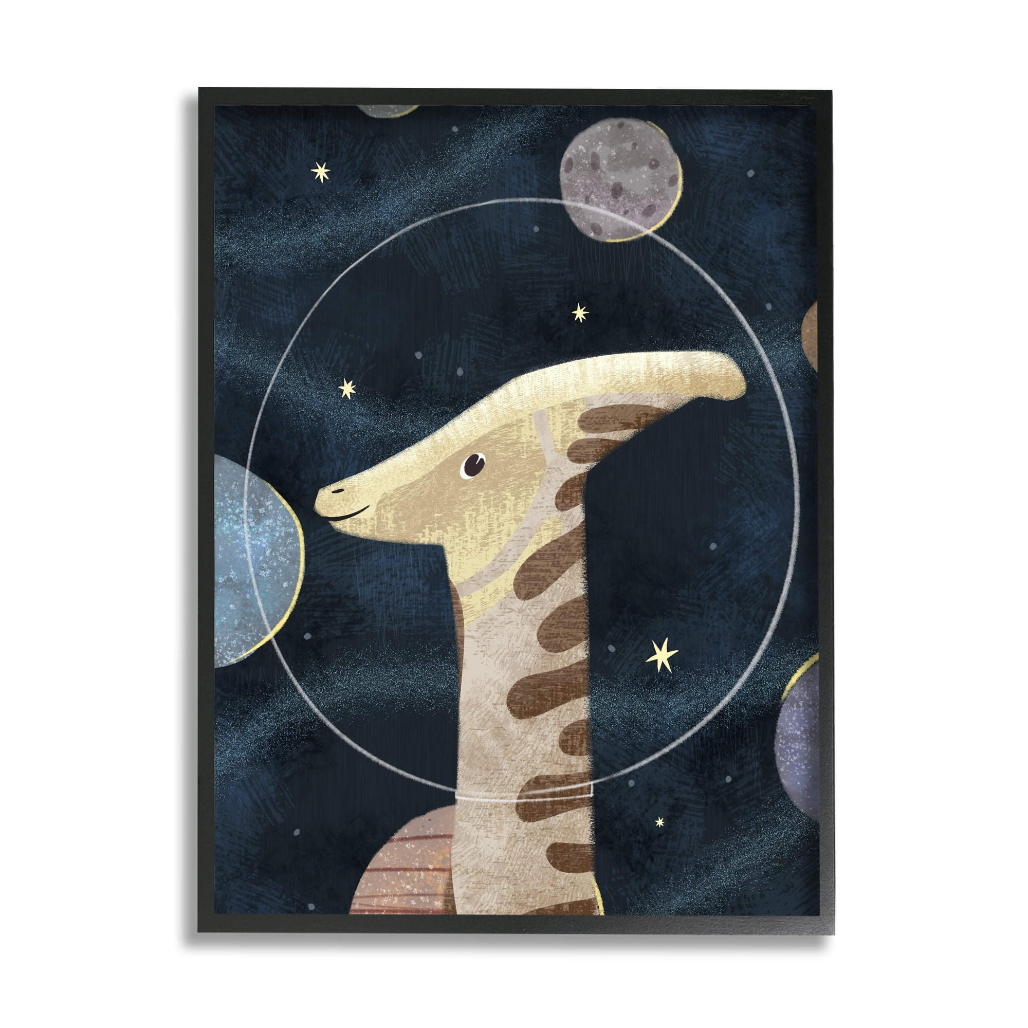 Stupell Indtries Dinosaur Astronaut Helmet Outer Space Imagination Ancient Reptile,24 x 30,Design by Ziwei Li