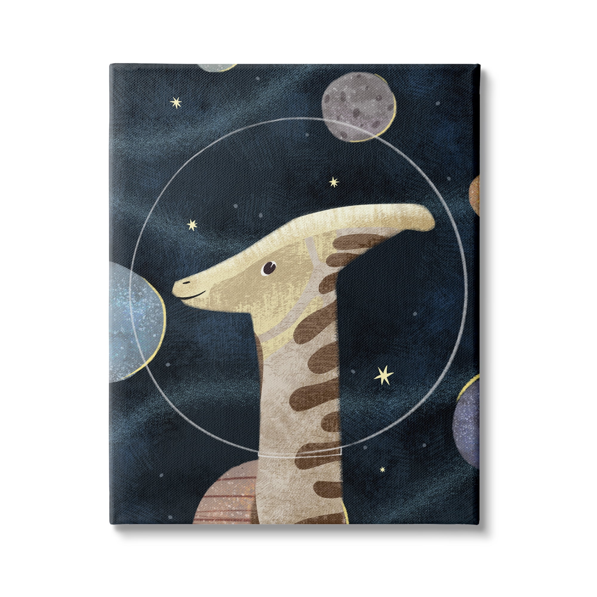 Stupell Indtries Dinosaur Astronaut Helmet Outer Space Imagination Ancient Reptile,30 x 40,Design by Ziwei Li