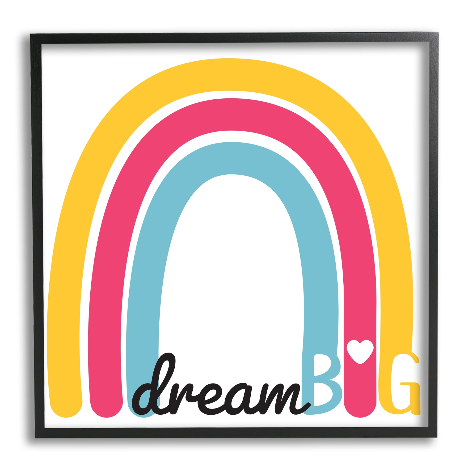 Stupell Indtries Dream Big Phrase Red Yellow Blue Rainbow,24 x 24,Design by Sd Graphics Studio