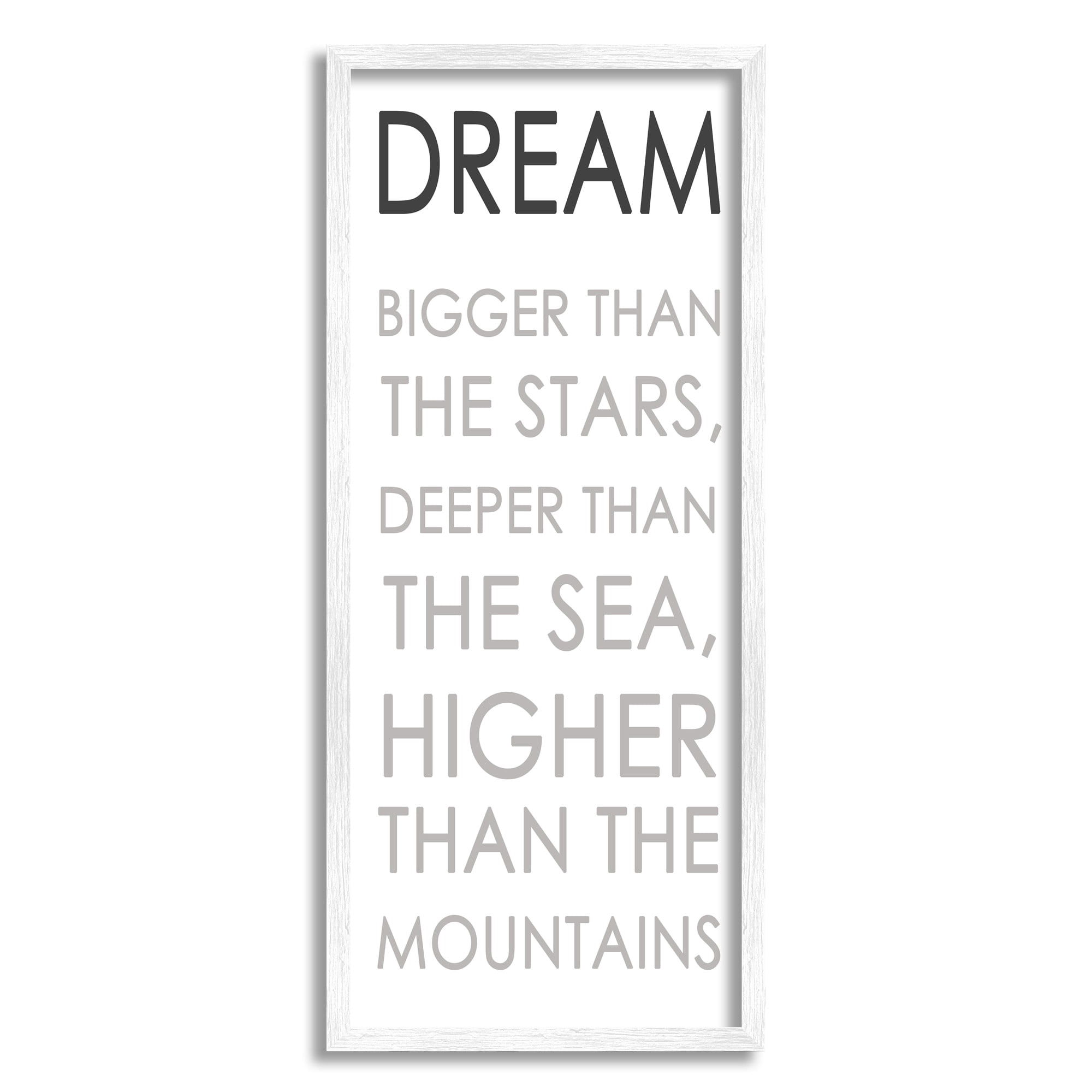 Stupell Indtries Dream Bigger Than the Stars Motivational Kids Phrase,10 x 24,Design by Anna Quach