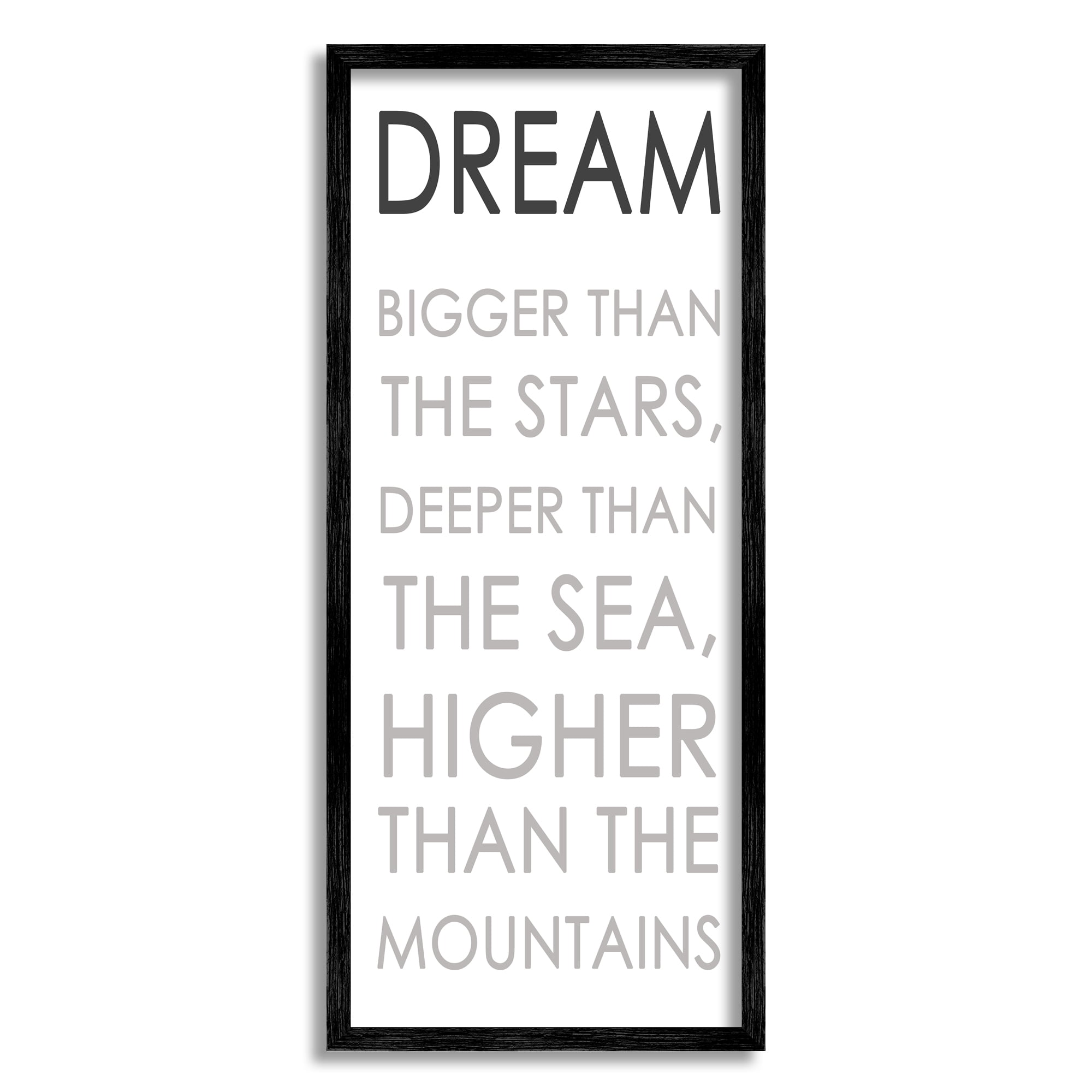 Stupell Indtries Dream Bigger Than the Stars Motivational Kids Phrase,10 x 24,Design by Anna Quach