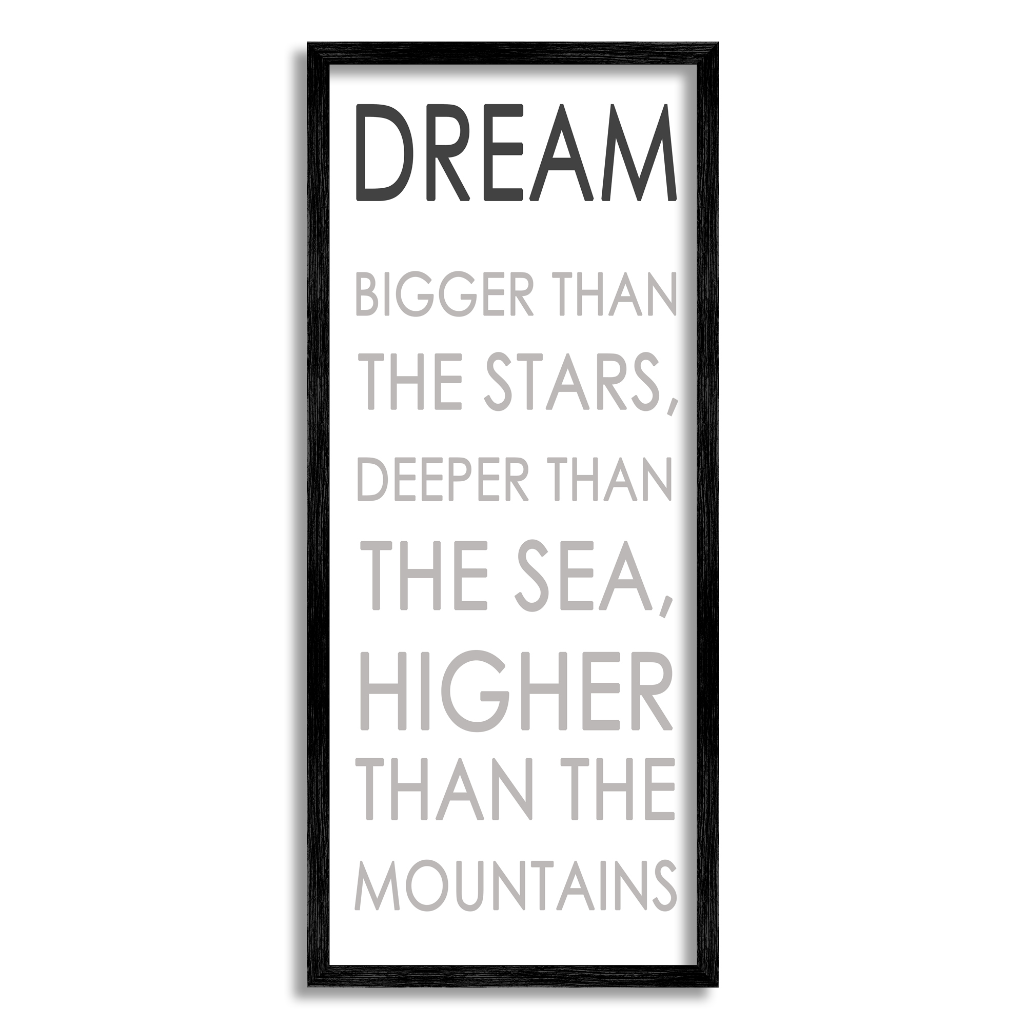 Stupell Indtries Dream Bigger Than the Stars Motivational Kids Phrase,13 x 30,Design by Anna Quach
