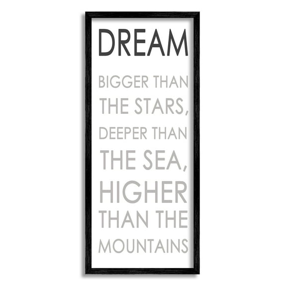 Stupell Indtries Dream Bigger Than the Stars Motivational Kids Phrase,13 x 30,Design by Anna Quach