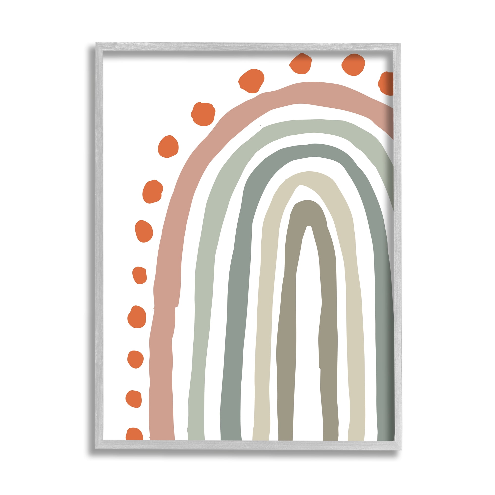 Stupell Indtries Earth Tone Rainbow with Red Polka Dots,24 x 30,Design by Elizabeth Medley