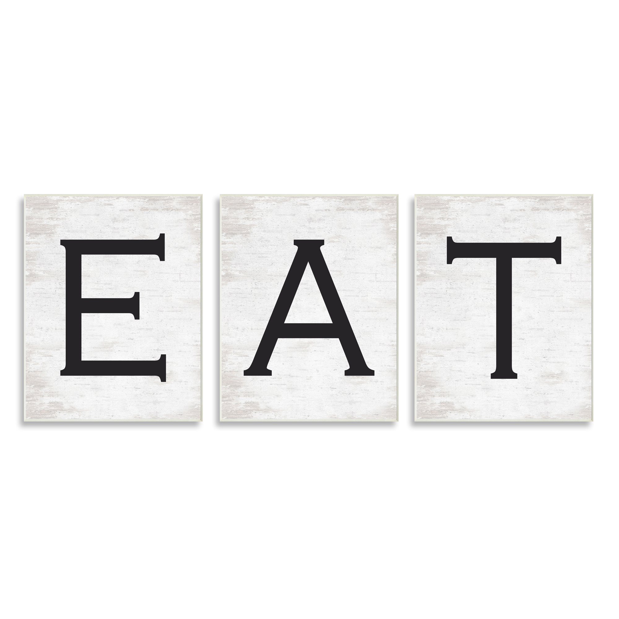 Stupell Indtries Eat Phrase Traditional Typography Minimal Farmhoe Kitchen,10 x 15,Design by Lettered and Lined