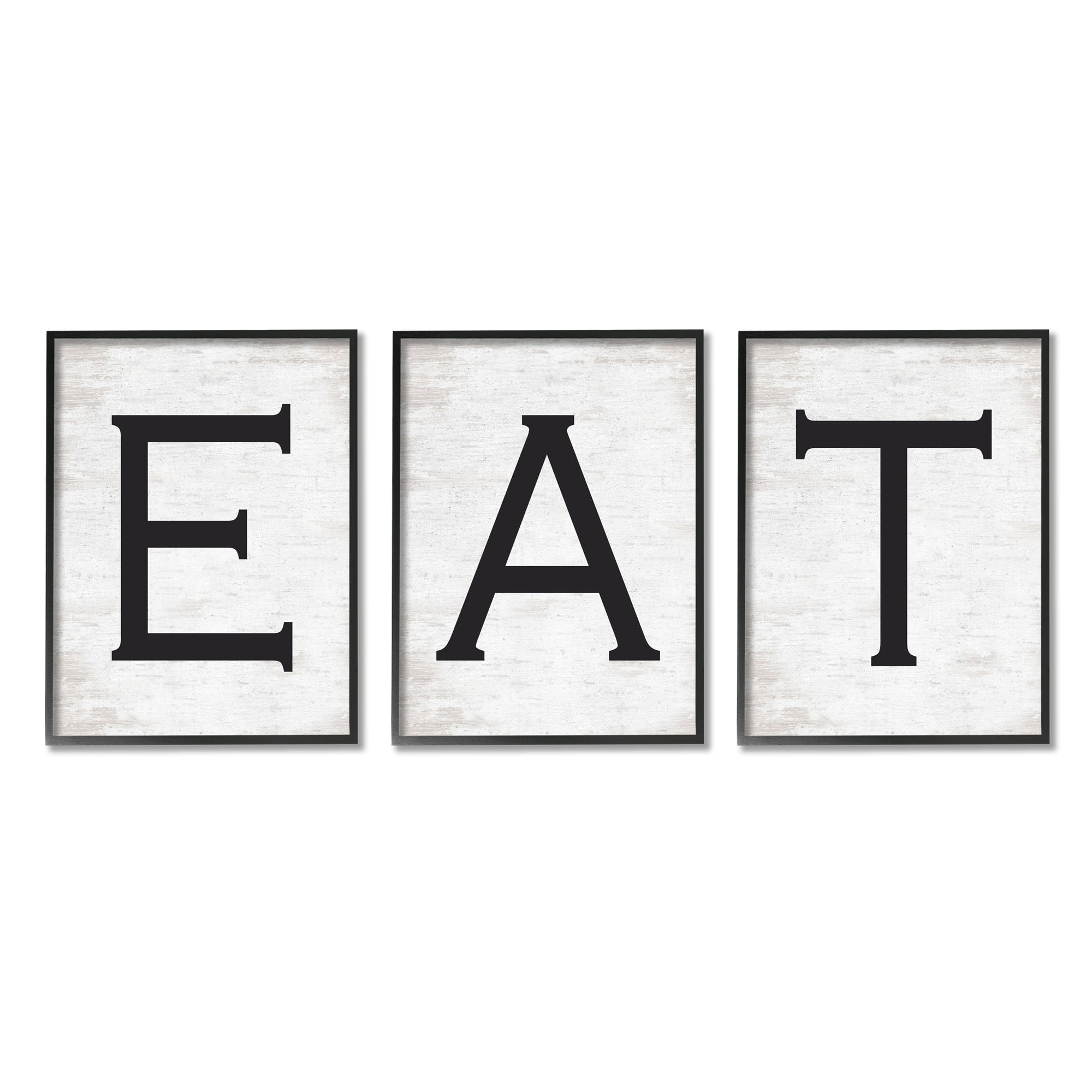 Stupell Indtries Eat Phrase Traditional Typography Minimal Farmhoe Kitchen,16 x 20,Design by Lettered and Lined