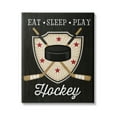 thumbnail image 1 of Stupell Indtries Eat Sleep Play Hockey Phrase Crossed Sticks Puck,24 x 30,Design by Jennifer Pugh, 1 of 6