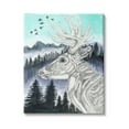 thumbnail image 1 of Stupell Indtries Elk Pencil Pattern Portrait Blue Mountain Forest Landscape,30 x 40,Design by Andrea Kochish, 1 of 6