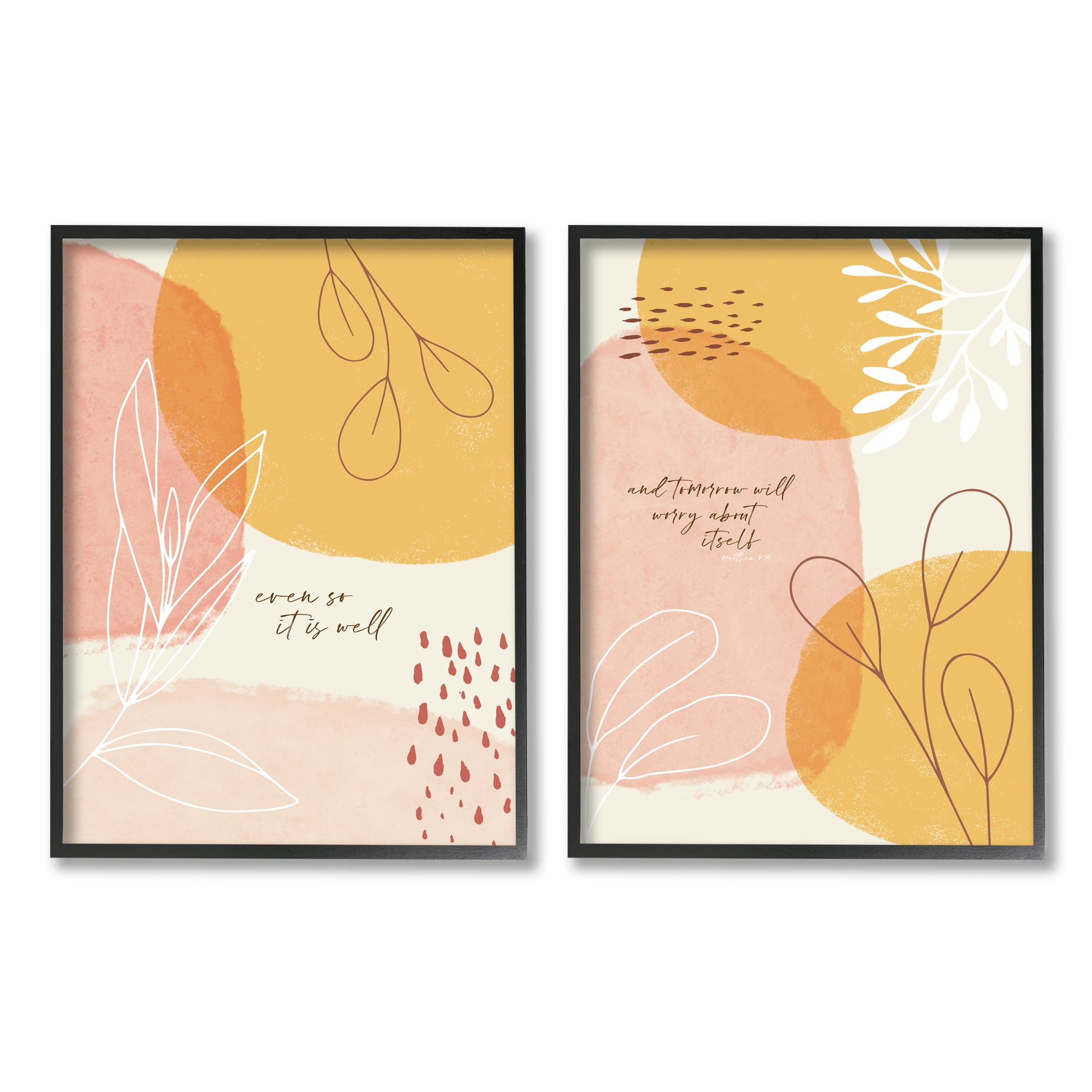 Stupell Indtries Even So and Tomorrow Motivational Phrase Abstract Foliage,24 x 30,Design by Tammy Apple