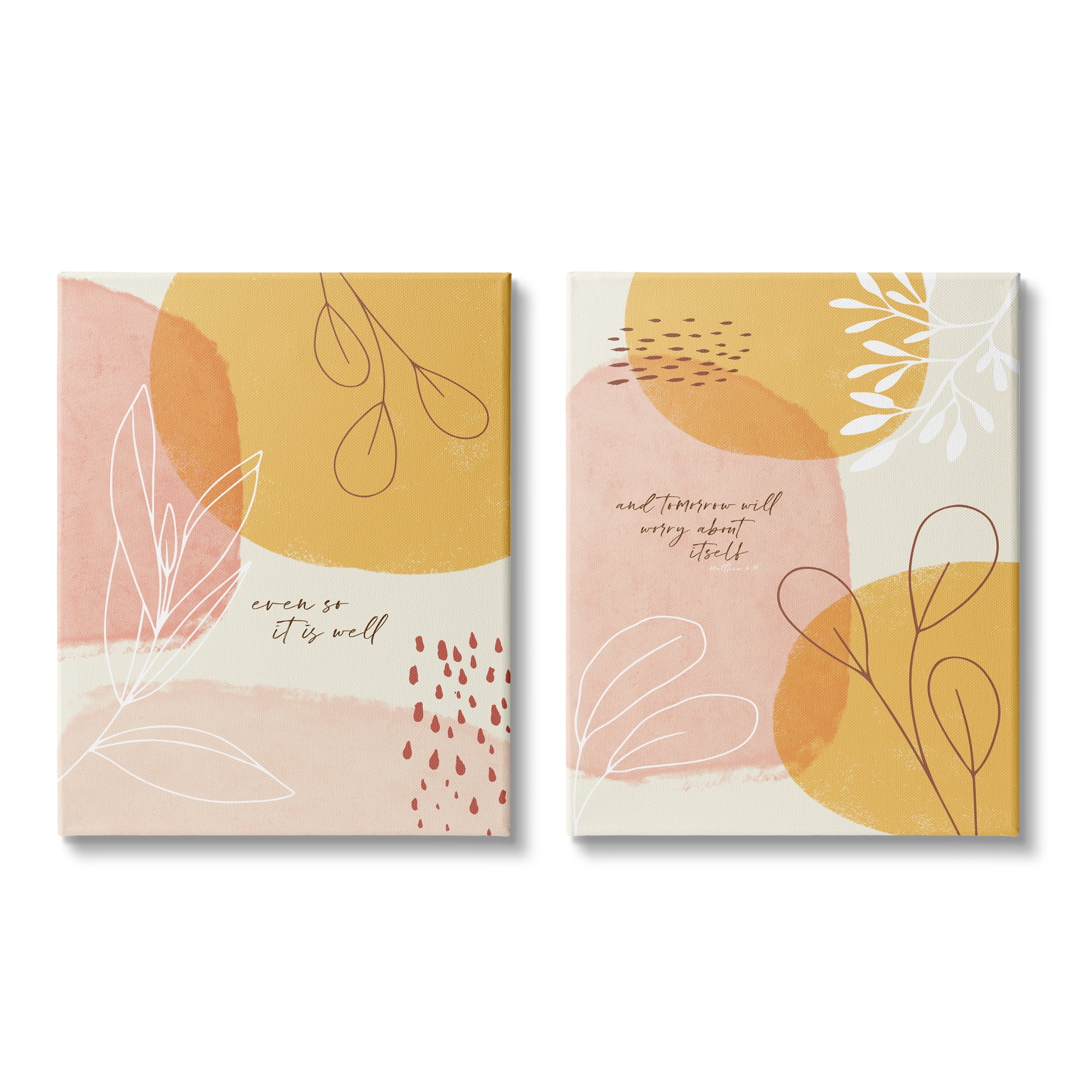Stupell Indtries Even So and Tomorrow Motivational Phrase Abstract Foliage,24 x 30,Design by Tammy Apple