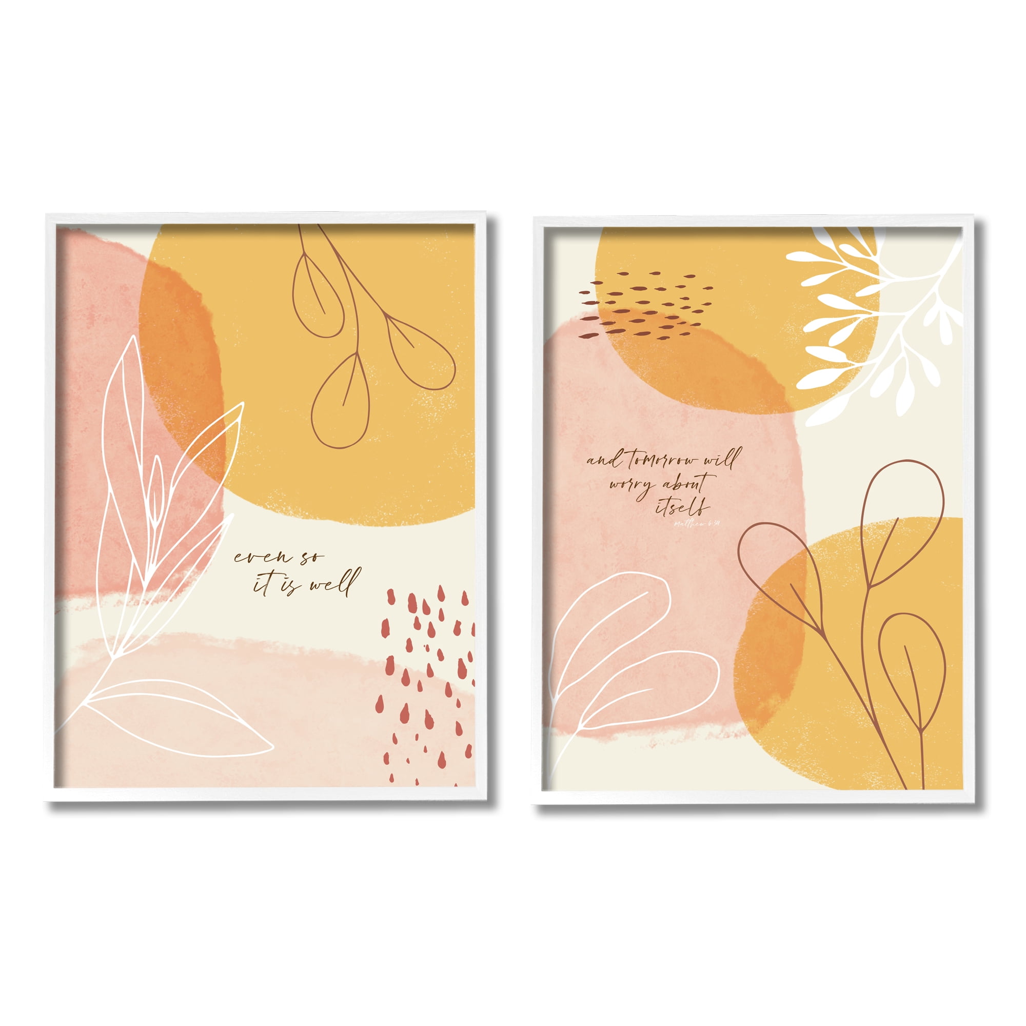 Stupell Indtries Even So and Tomorrow Motivational Phrase Abstract Foliage,24 x 30,Design by Tammy Apple