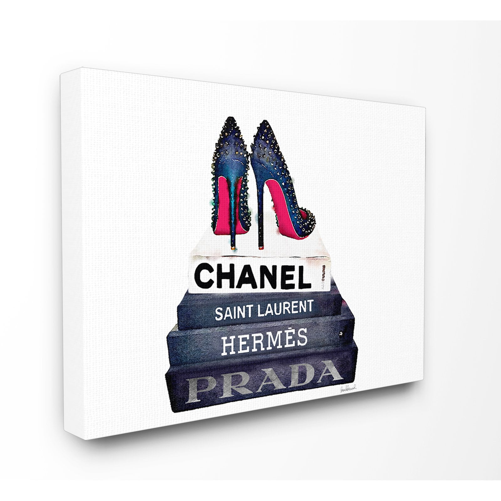 Glam Fashion Book Set Canvas Wall Art, 16 x 20