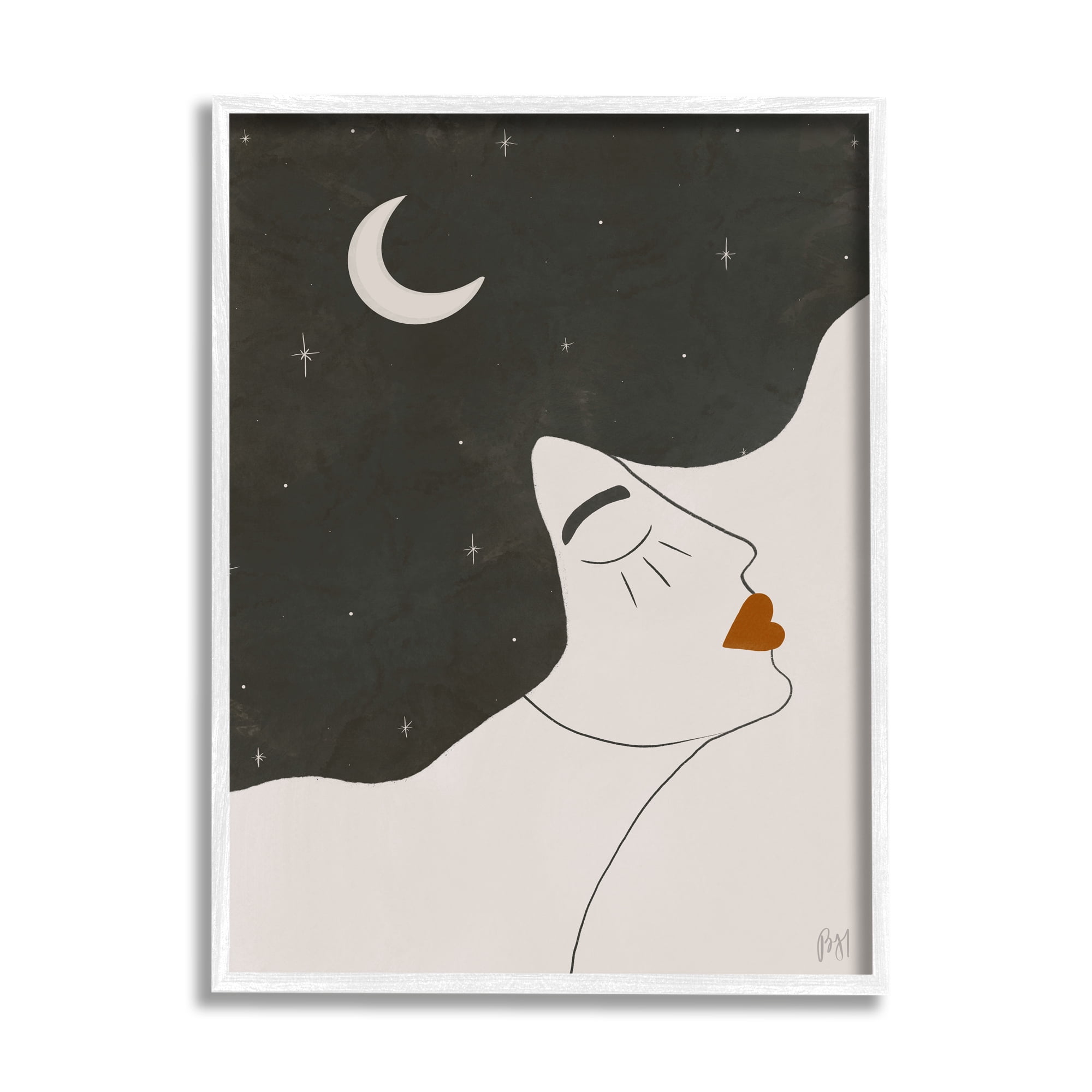 Stupell Indtries Female Abstract Hair Portrait Starry Sky Constellations,16 x 20,Design by Birch&Ink