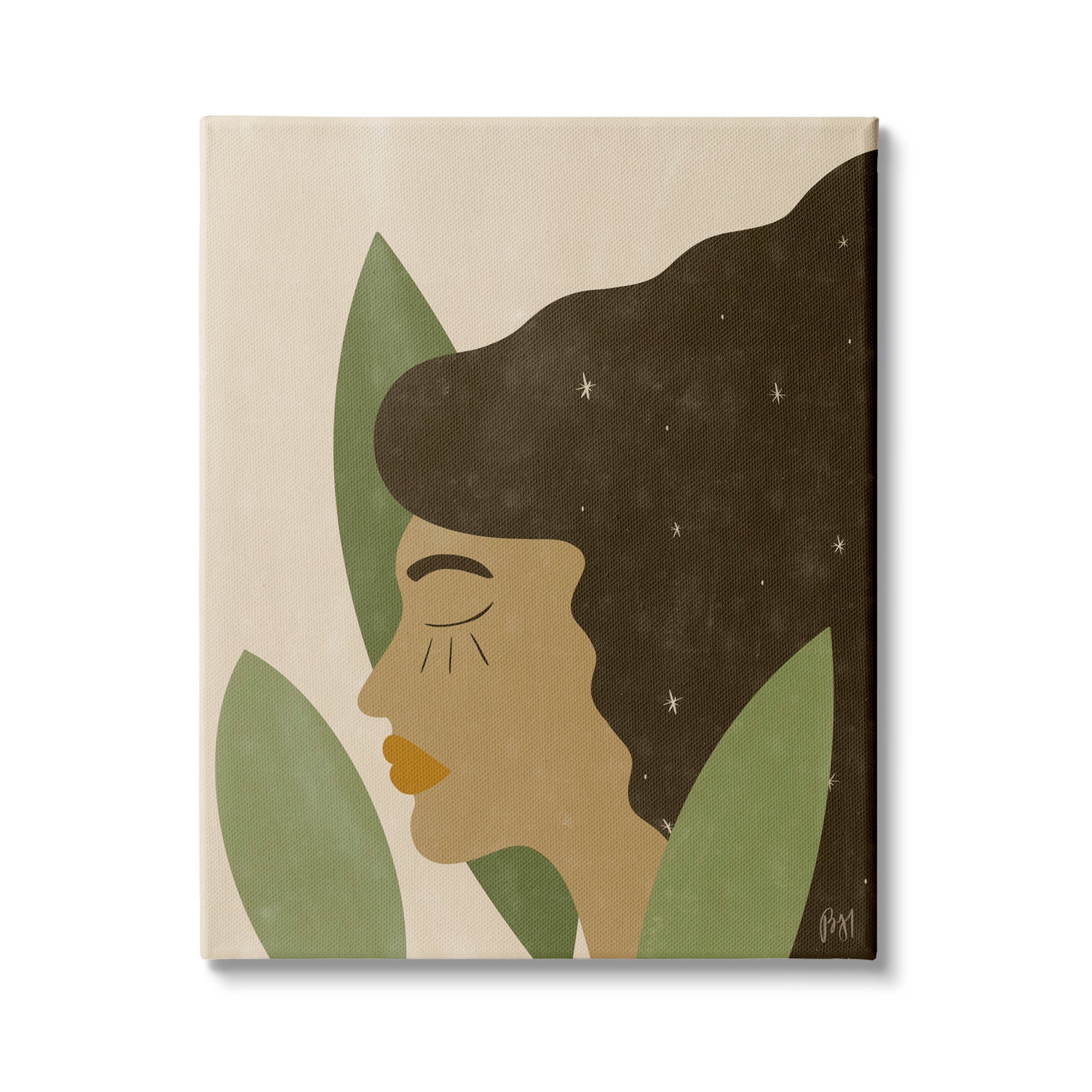 Stupell Indtries Female in Tall Grass Abstract Hair Portrait ,36 x 48,Design by Birch&Ink