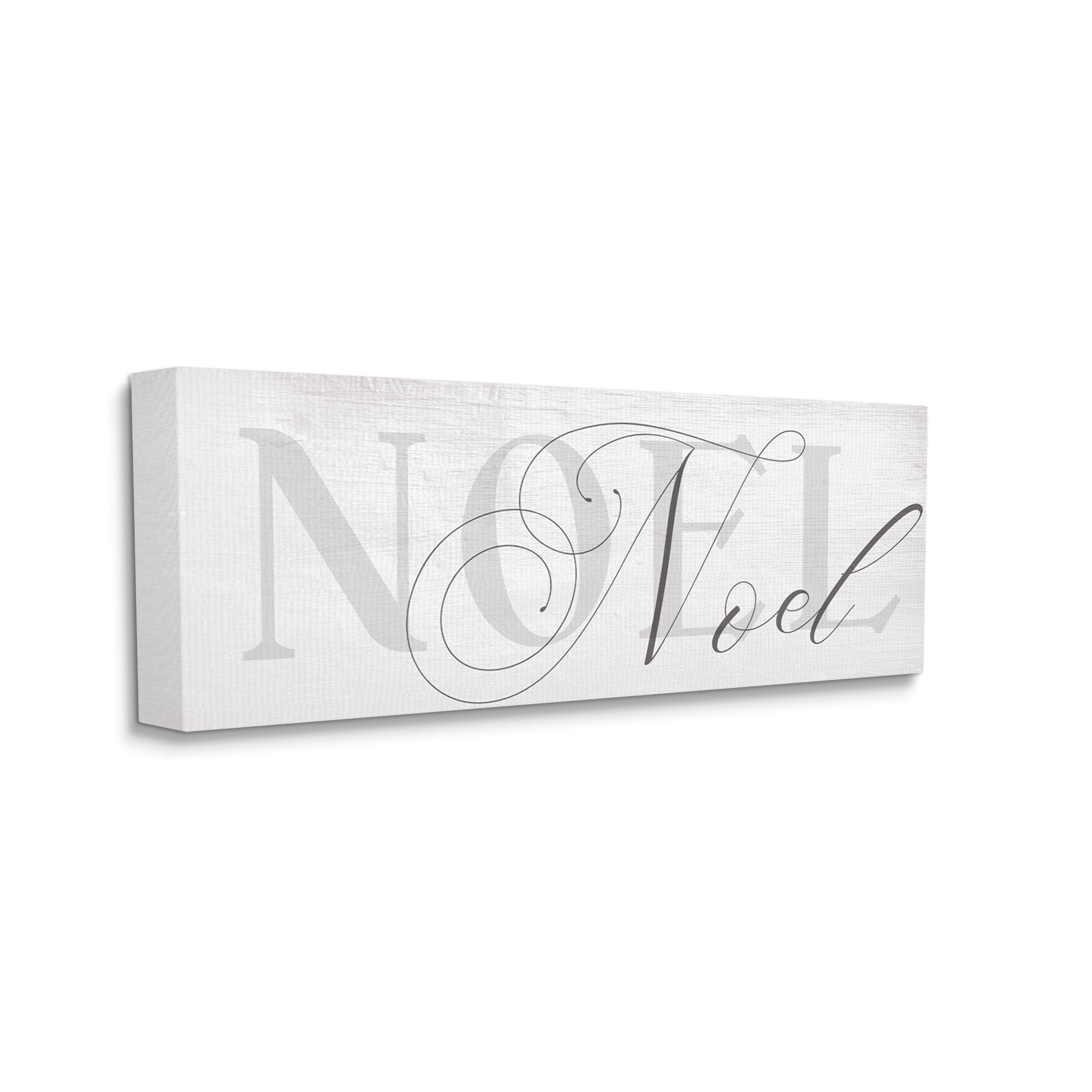 Stupell Industries Quaint Noel Typography Charming Christmas Icon Typography Painting Gallery Wrapped Canvas Art Print Wall Art, 17 x 40