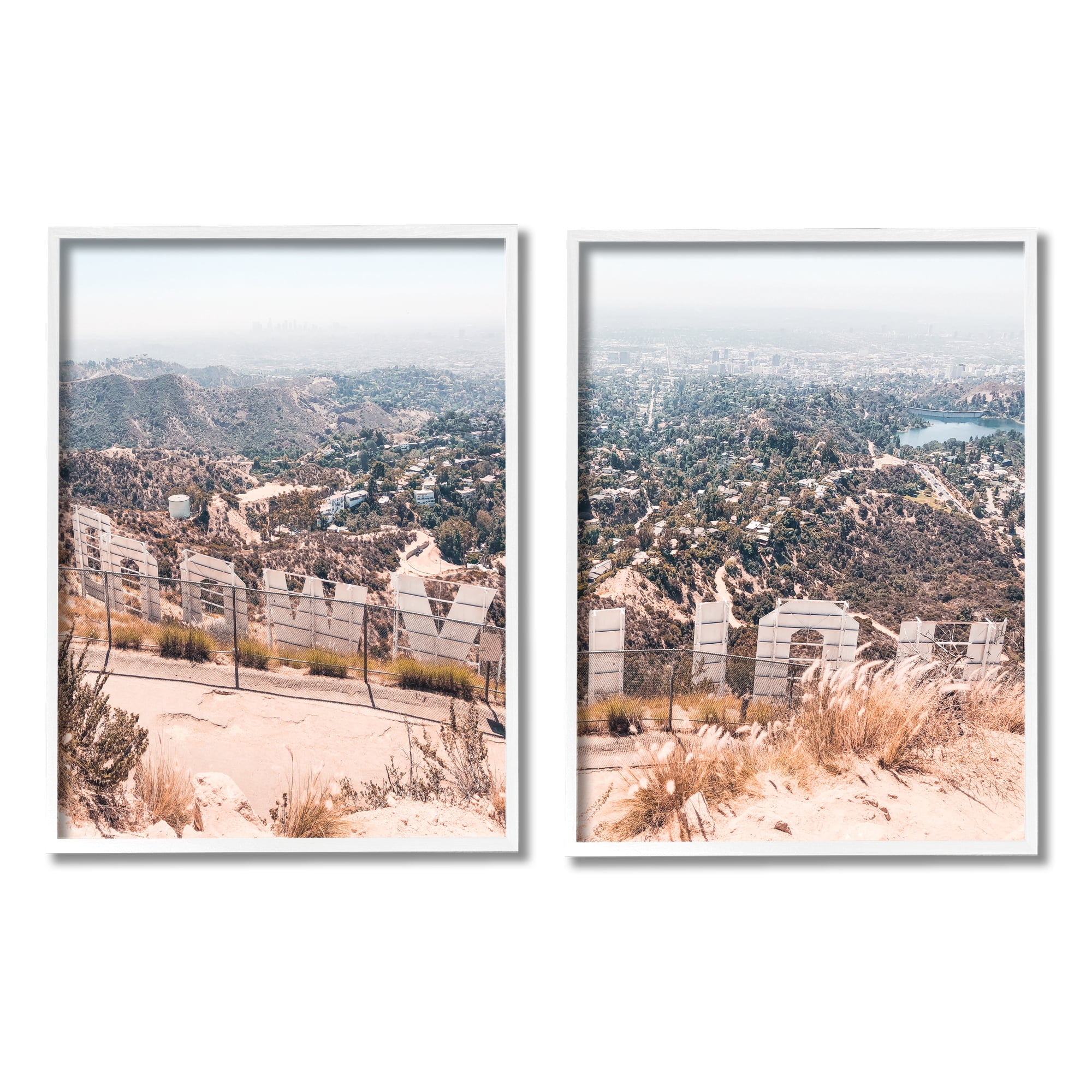 Stupell Indtries Film Capital West Coast Hills Cityscape,11 x 14,Design by Natalie Carpentieri​