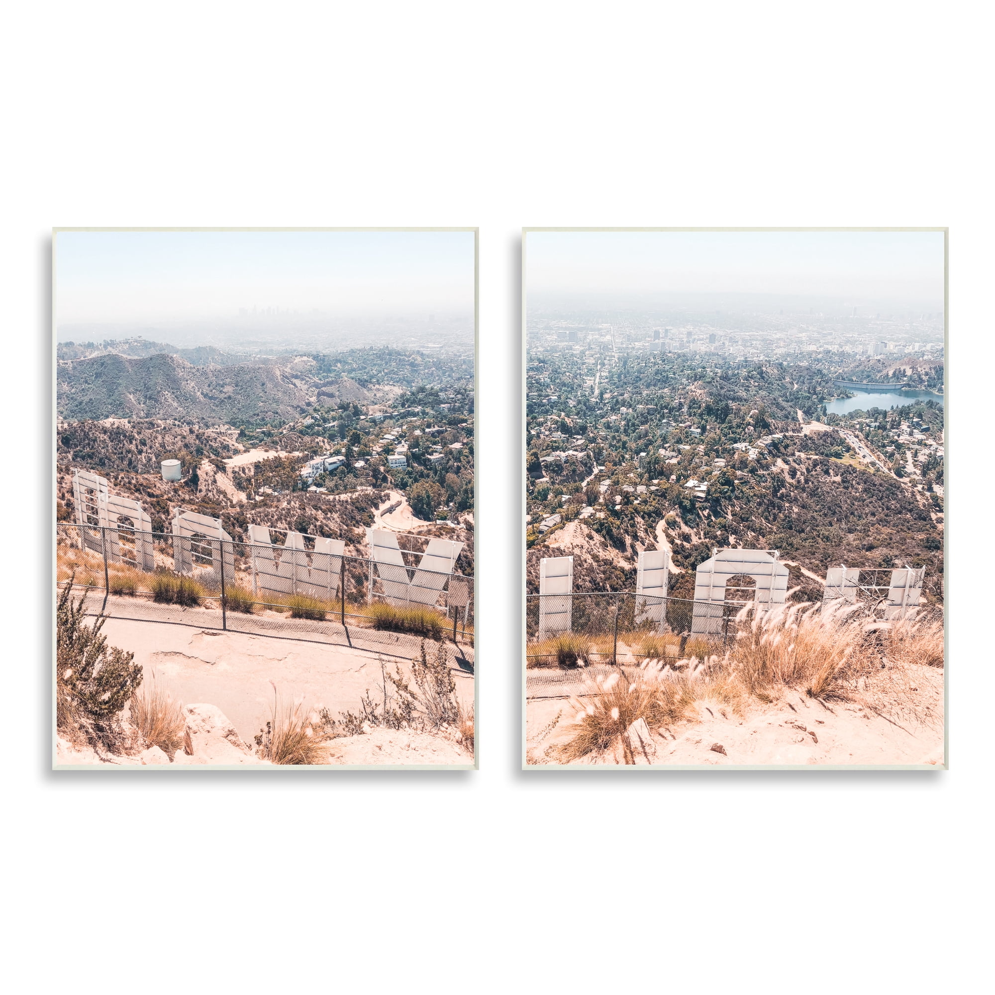 Stupell Indtries Film Capital West Coast Hills Cityscape,13 x 19,Design by Natalie Carpentieri​