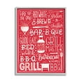 thumbnail image 1 of Stupell Indtries Fire Up Grill Summer BBQ Phrases Red White,16 x 20,Design by Amanda McGee, 1 of 7