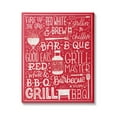 thumbnail image 1 of Stupell Indtries Fire Up Grill Summer BBQ Phrases Red White,36 x 48,Design by Amanda McGee, 1 of 6