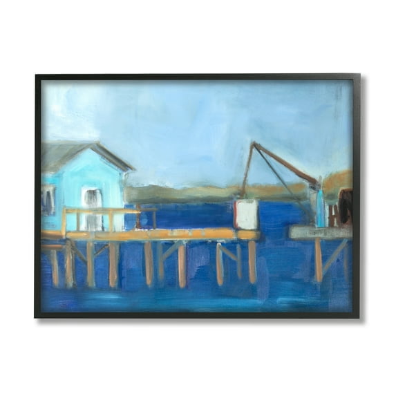 Stupell Indtries Fisherman's Work Station Abstract Coastal Town Shipyard Dock,14 x 11,Design by Snne Marie