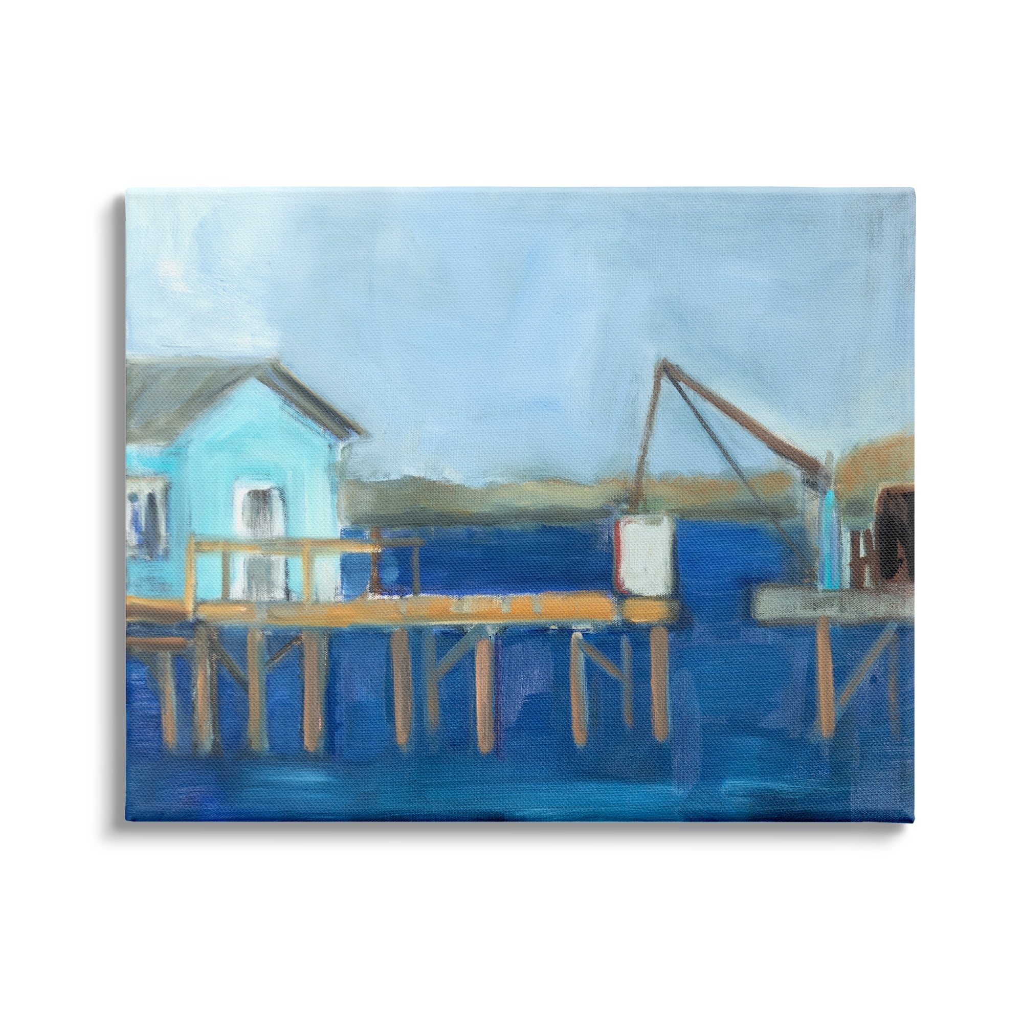 Stupell Indtries Fisherman's Work Station Abstract Coastal Town Shipyard Dock,20 x 16,Design by Snne Marie