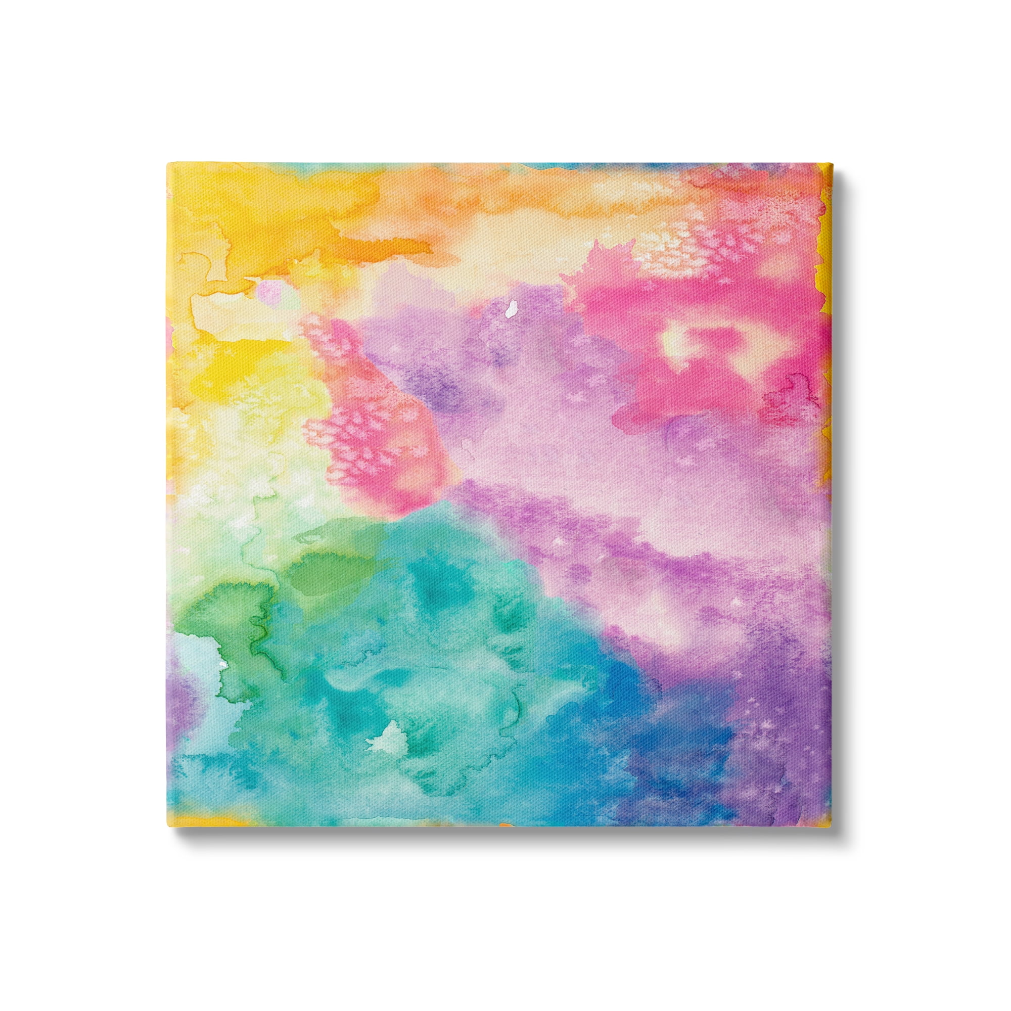 Stupell Indtries Fluid Abstract Watercolor Paint Rainbow Ombre Pattern,30 x 30,Design by Nola James