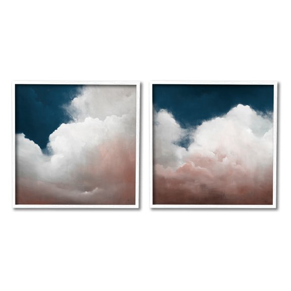 Stupell Indtries Flullfy Clouds Deep Blue Sky Landscape Stormy Day,24 x 24,Design by Haxton