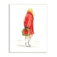 thumbnail image 1 of Stupell Indtries Glam Fashion Red Jacket Christmas Woman with Wreath,10 x 15,Design by Lanie Loreth, 1 of 5